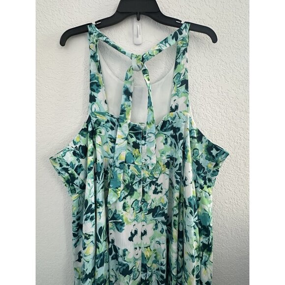 Torrid Women’s Maxi Halter Dress Plus‎ Sz 3 3X Gauze Tiered Floral Spring Easter - Picture 5 of 10
